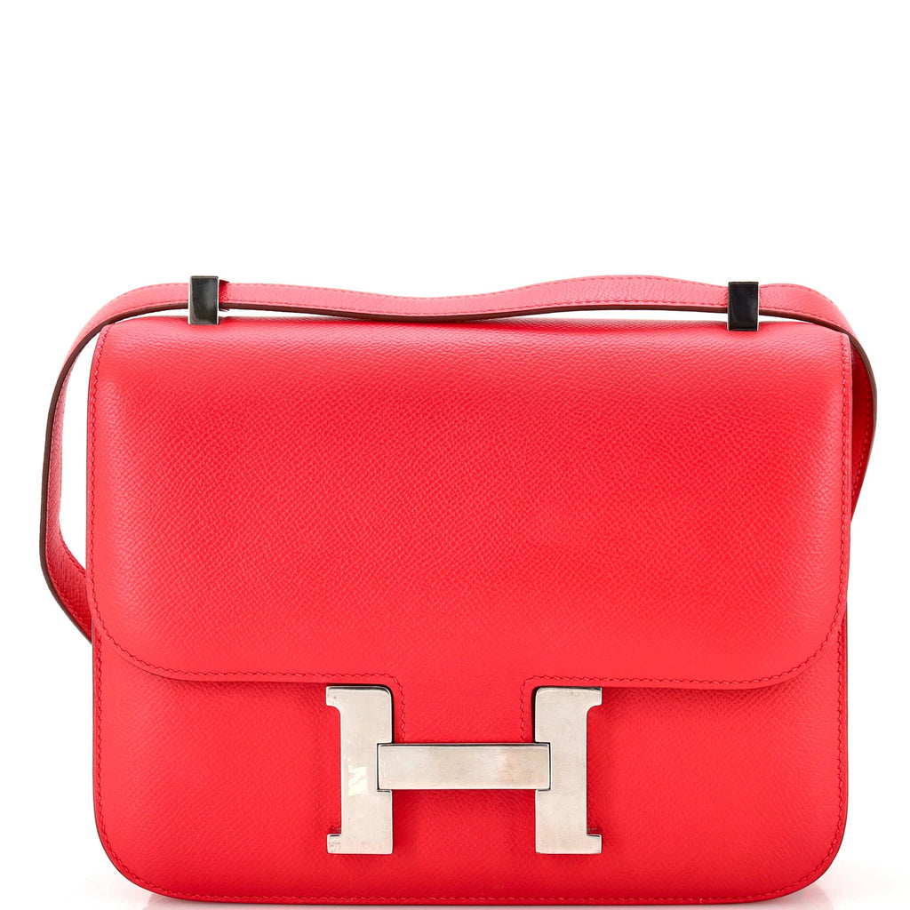 Vintage Hermes Constance 24 Red Epsom Leather Palladium Hardware - Saika Collective