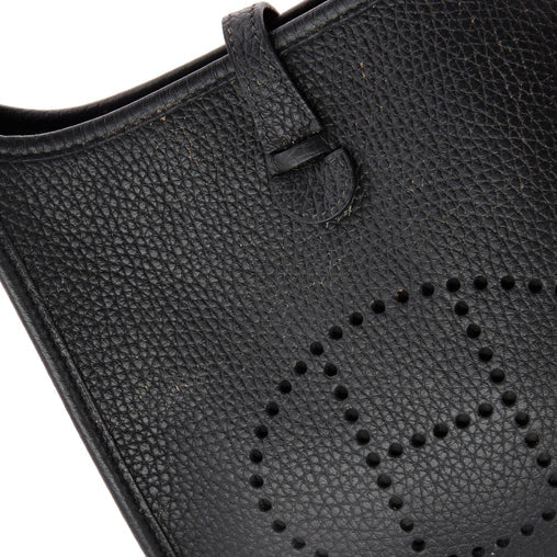 Hermès Evelyne III TPM Clemence Leather – Black with Gold Hardware - SAIKA