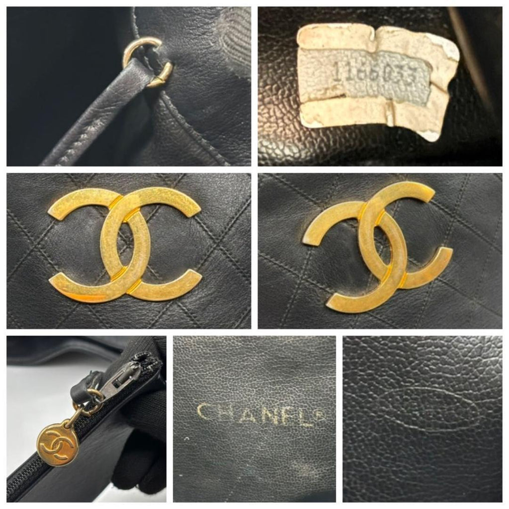 Original Chanel matching pouch and authentic serial sticker 90s vintage