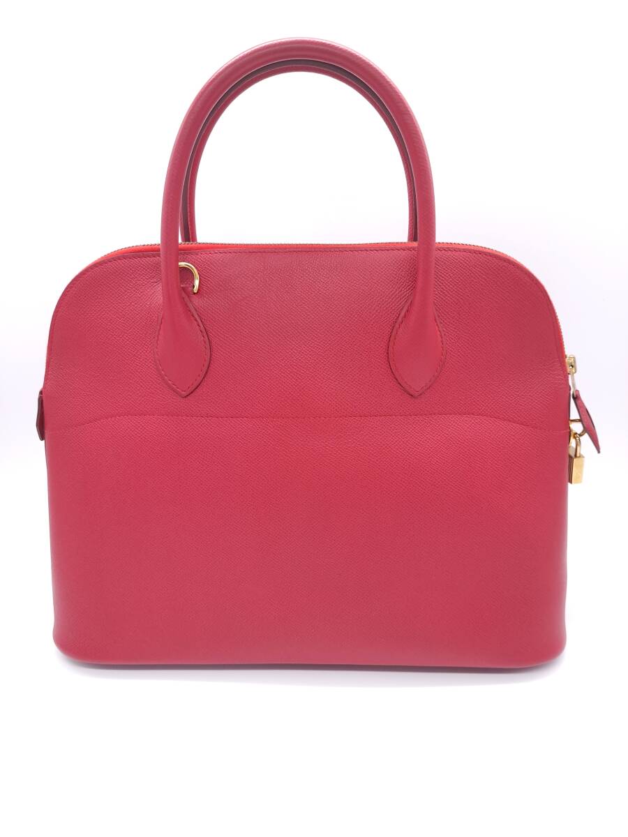 Hermès Bolide 35 – Red Leather 2-Way Handbag with Gold Hardware (1996 Z Stamp)