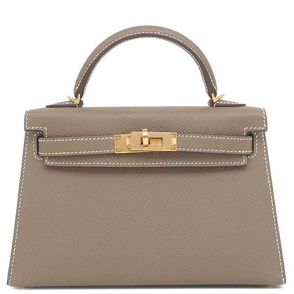 Hermès Mini Kelly Sellier (Kelly 20) – Grey Epsom Leather with Palladium Hardware (2023)
