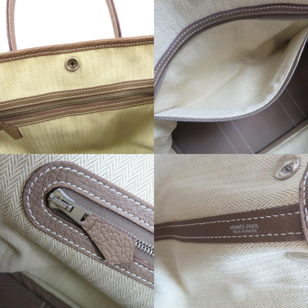 Hermès Garden Party TPM Tote Bag – Etoupe Negonda Leather with Palladium Hardware (Square K Stamp)