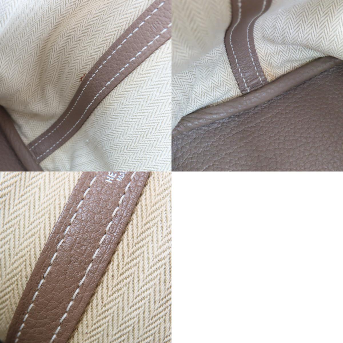 Hermès Garden Party TPM Tote Bag – Etoupe Negonda Leather with Palladium Hardware (Square K Stamp)