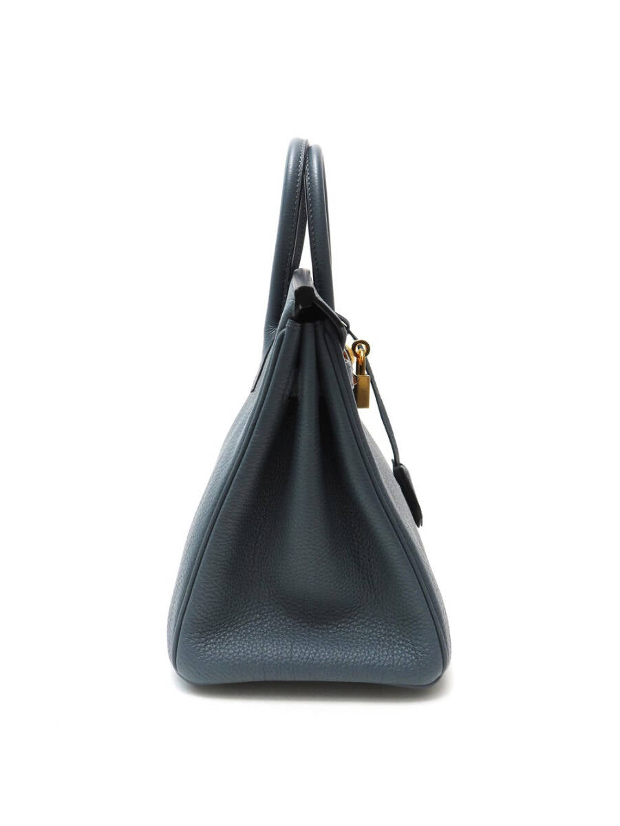 Hermès Birkin 25 – Blue Orage Togo Leather with Gold Hardware (2013 Q Stamp, Full Set)