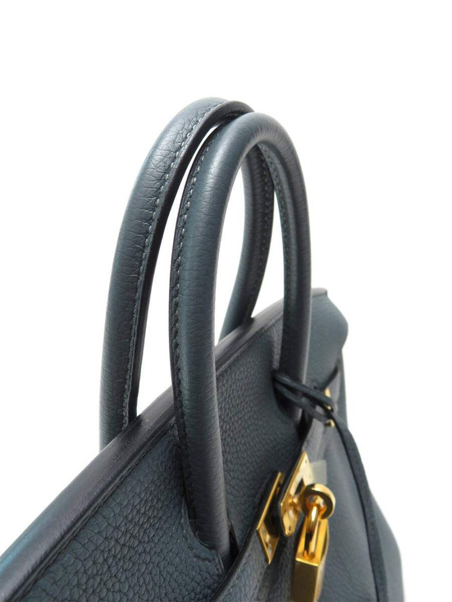 Hermès Birkin 25 – Blue Orage Togo Leather with Gold Hardware (2013 Q Stamp, Full Set)