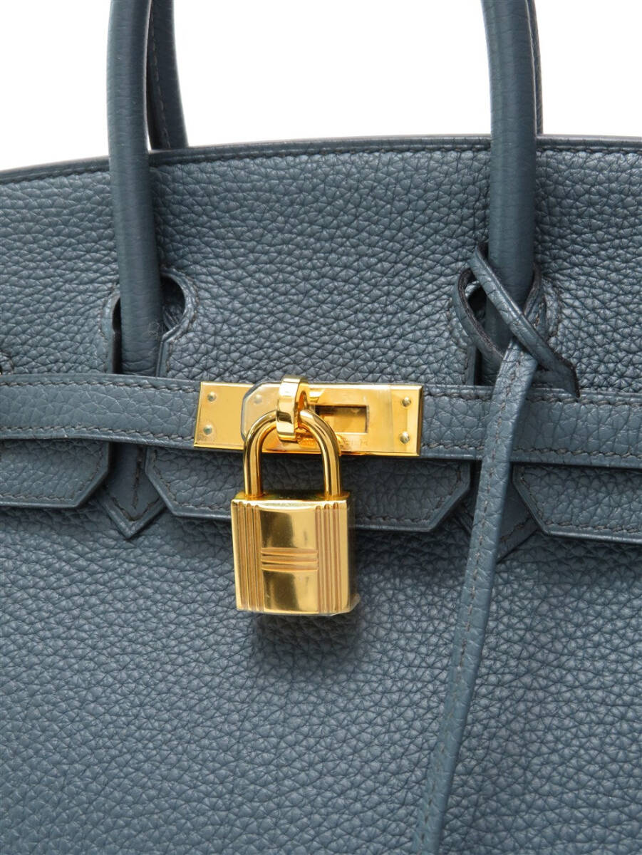 Hermès Birkin 25 – Blue Orage Togo Leather with Gold Hardware (2013 Q Stamp, Full Set)