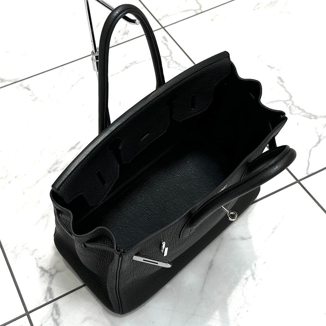 Hermès Birkin 30 – Black Togo Leather with Palladium Hardware (□M Stamp, Full Set)
