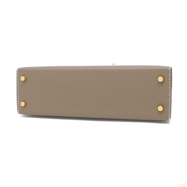Hermès Mini Kelly Sellier (Kelly 20) – Grey Epsom Leather with Palladium Hardware (2023)