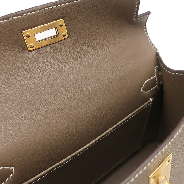 Hermès Mini Kelly Sellier (Kelly 20) – Grey Epsom Leather with Palladium Hardware (2023)