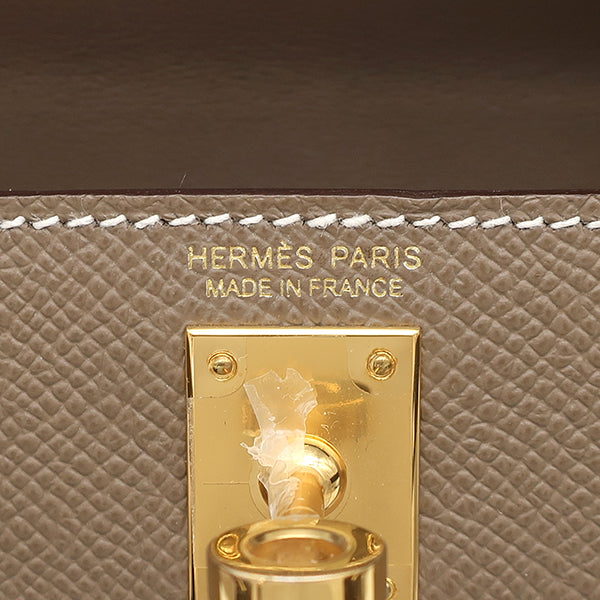 Hermès Mini Kelly Sellier (Kelly 20) – Grey Epsom Leather with Palladium Hardware (2023)