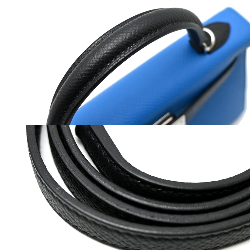 Hermès Mini Kelly 2 (Kelly 20) – Noir / Blue Zanzibar / Blue de Prusse Epsom with Palladium Hardware (W Stamp 2024)