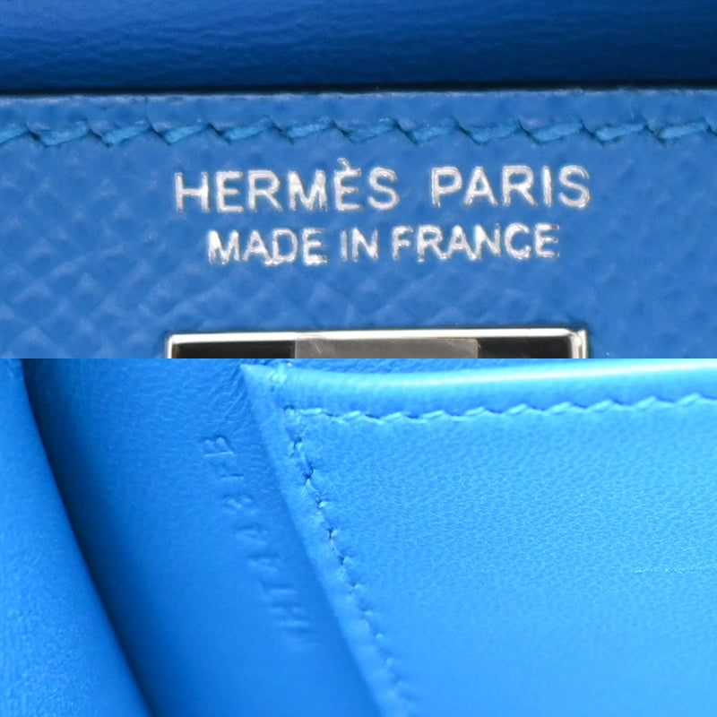 Hermès Mini Kelly 2 (Kelly 20) – Noir / Blue Zanzibar / Blue de Prusse Epsom with Palladium Hardware (W Stamp 2024)
