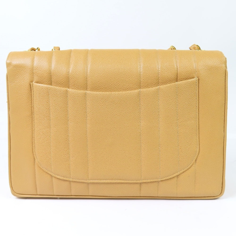 Chanel Mademoiselle Vintage Shoulder Bag – Beige Caviar Leather with Gold Hardware