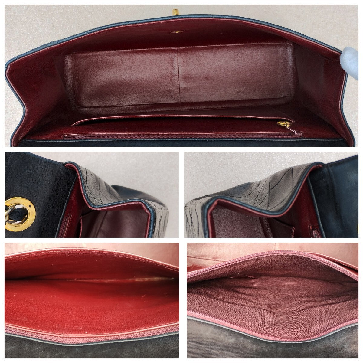 Chanel Vintage Maxi Flap Bag 34 – Black Lambskin Quilted Matelassé with Gold Hardware